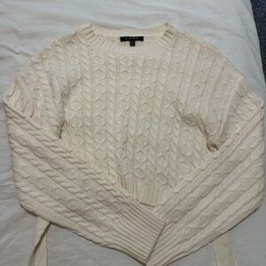 Cream Cable Knit Sweater